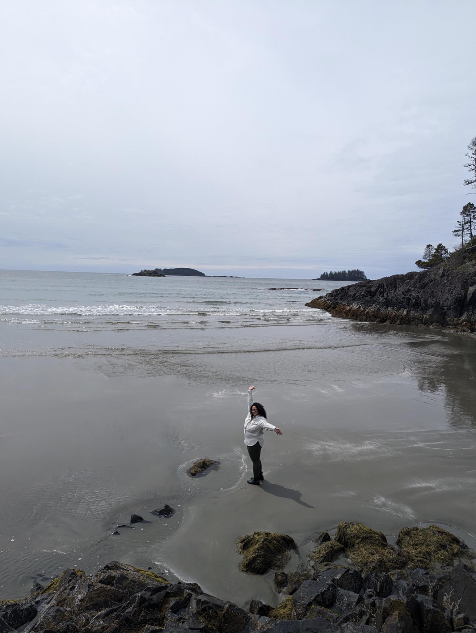 image of counsellor about section at the beach